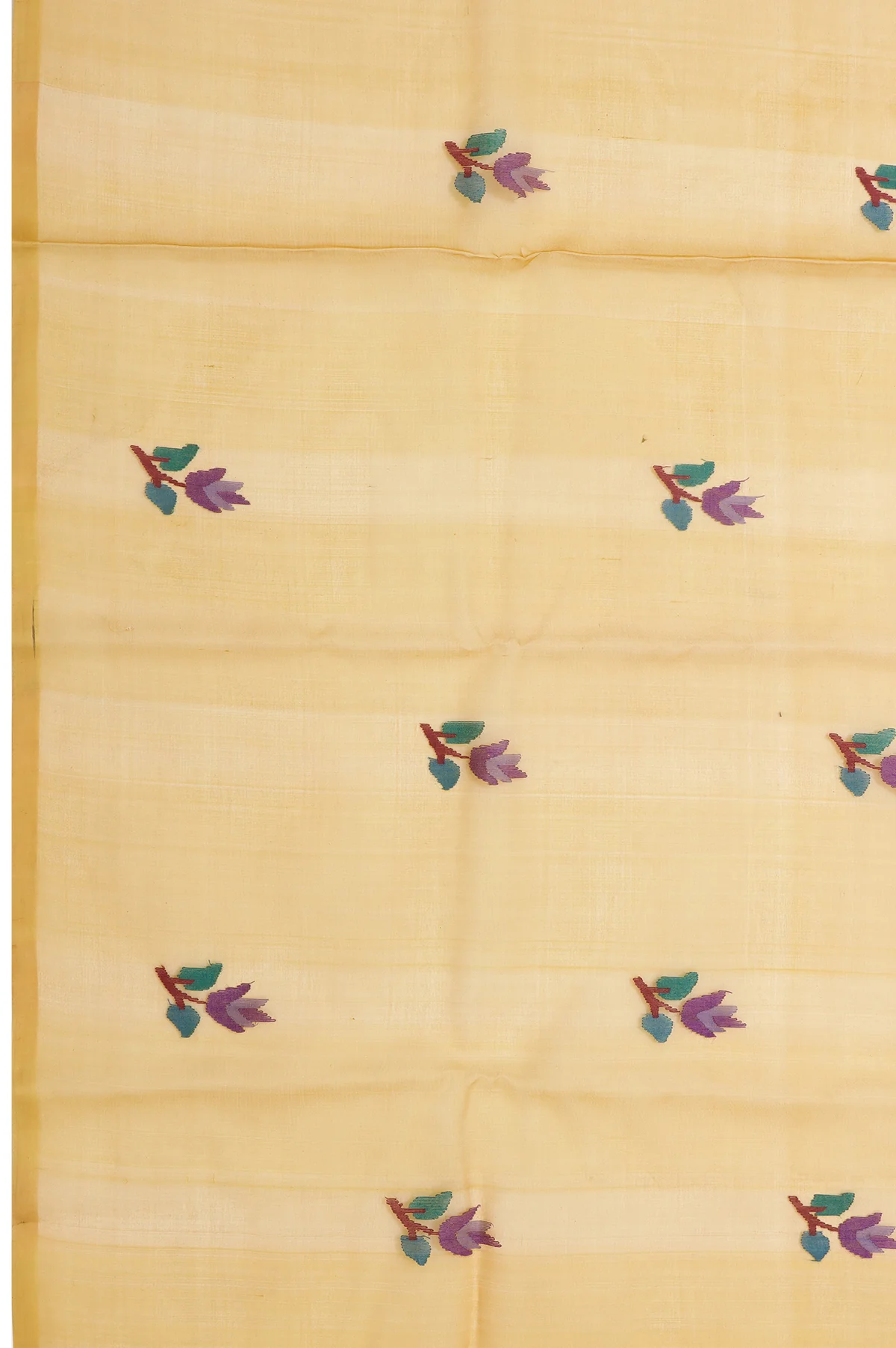 Mustard Bengal Jamadani Saree - Image 4