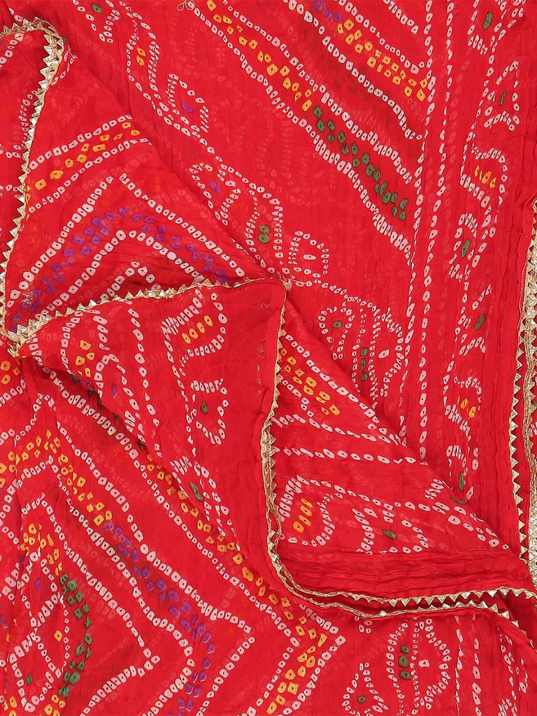 Multi Printed Bandhini Chiffon Dupatta - Image 16