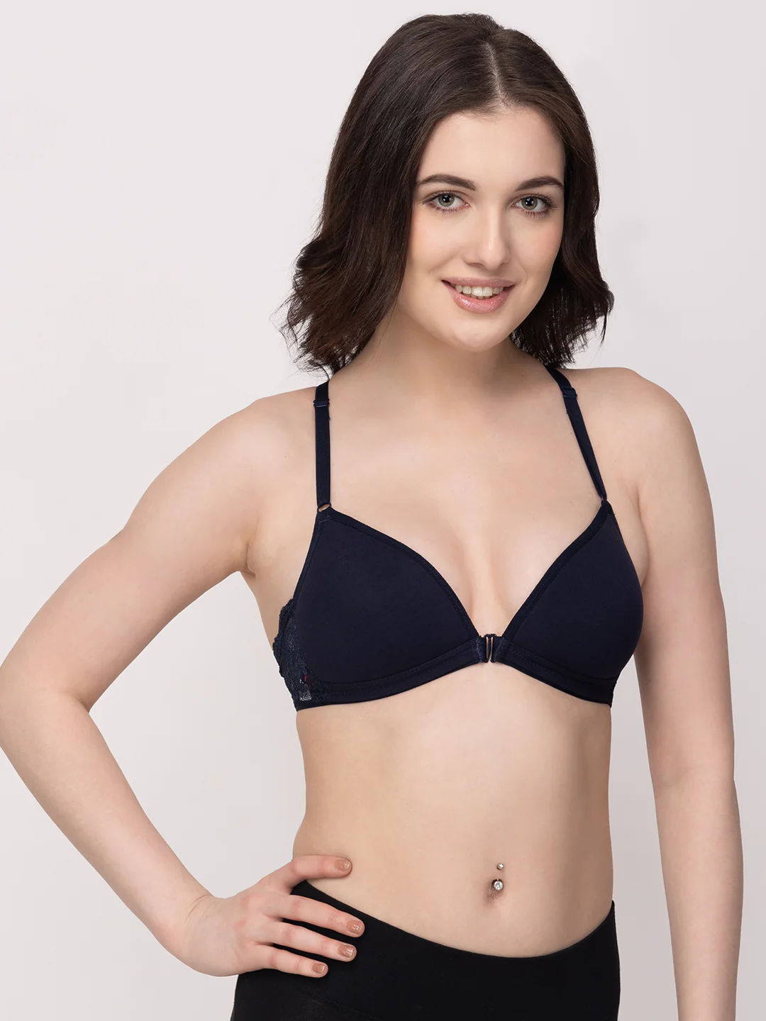 Non-Wired Lightly Padded Medium Coverage Women's Front-Open Bra - Image 27